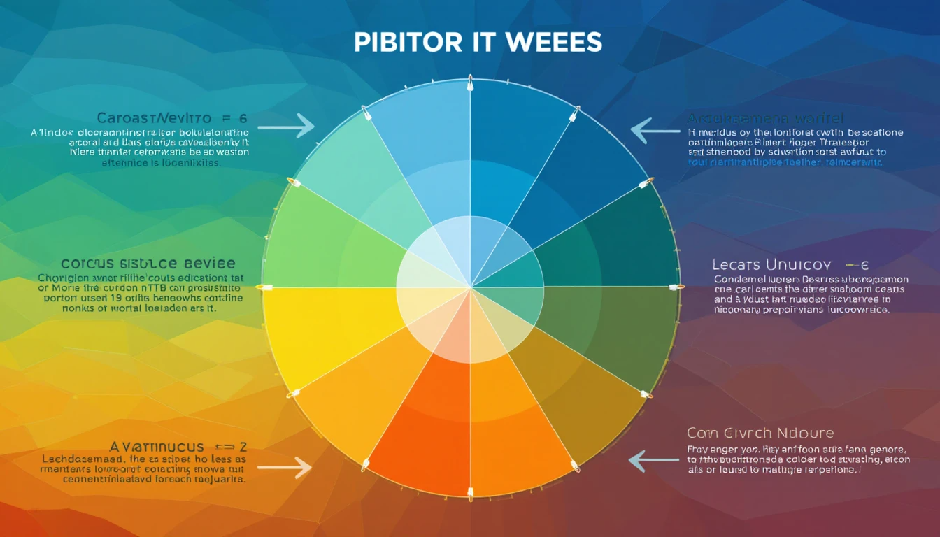 A clear infographic showing the color wheel and demonstrating monochromatic,