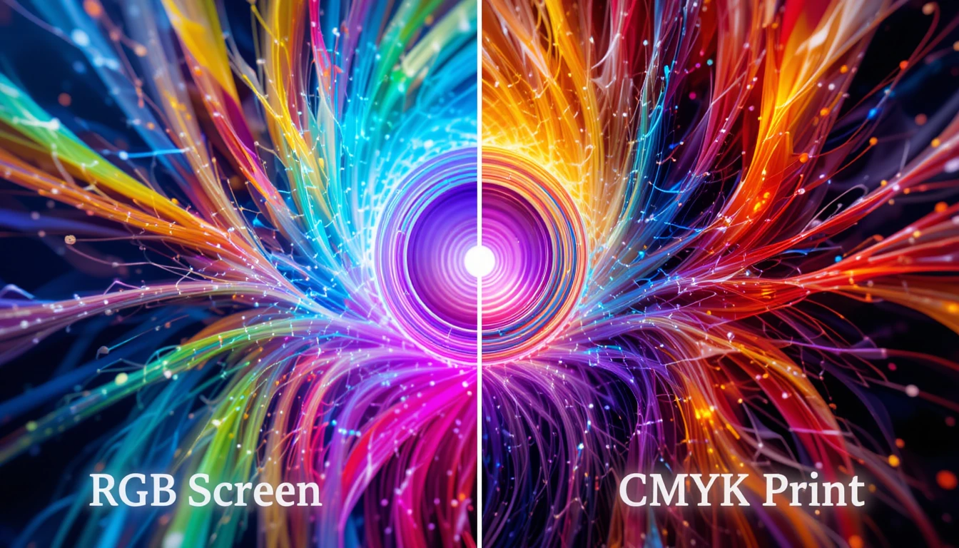the RGB (light) color model and the CMYK (ink) color model
