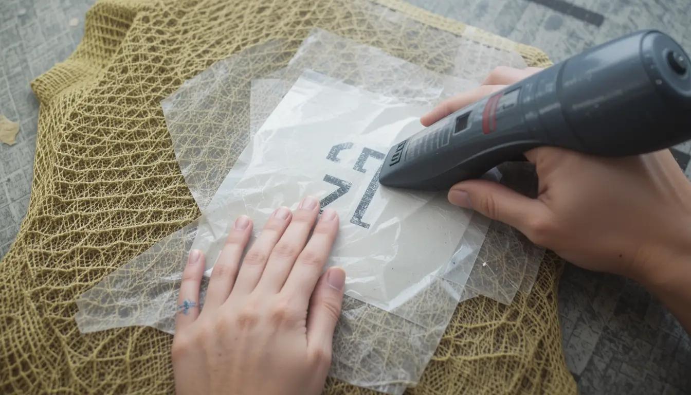 הדפסה על בד mesh - הדפסת מספר על חולצת רשת עם נייר הגנה