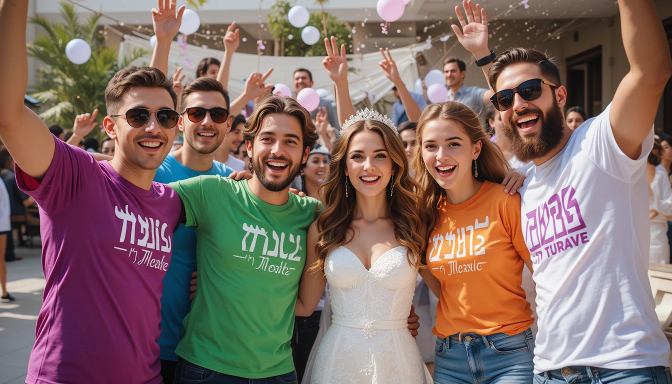חולצות מעוצבות לחתונה עם משפטים מצחיקים ועיצוב אישי