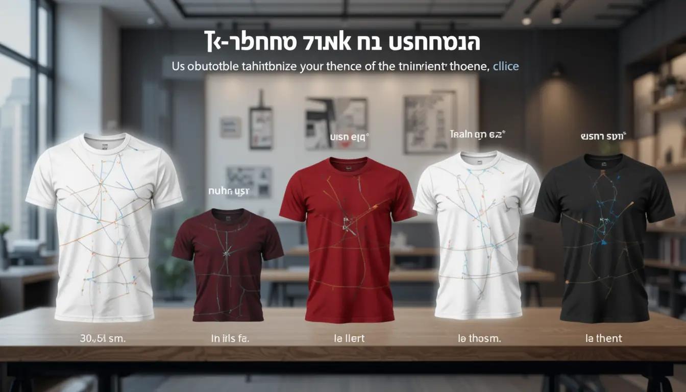 מחוון ויזואלי המציג את ההתאמות הנדרשות לכל מידה