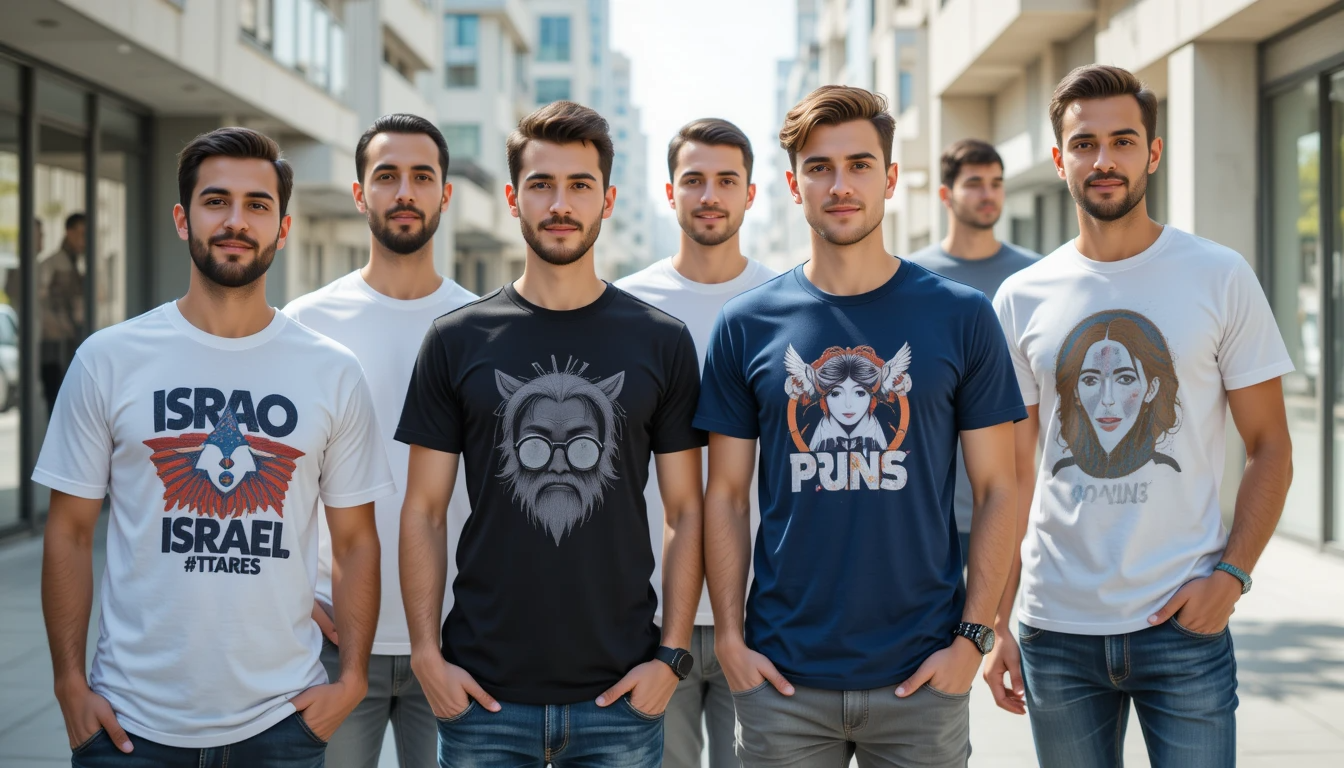 אנשים מגילאים שונים לובשים סגנונות חולצות שונים