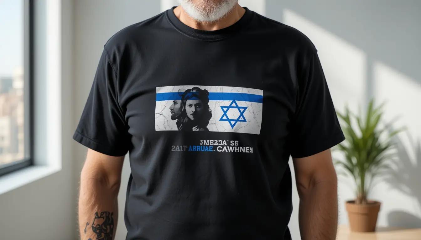 דוגמה של עיצוב פשוט ובהיר על חולצה