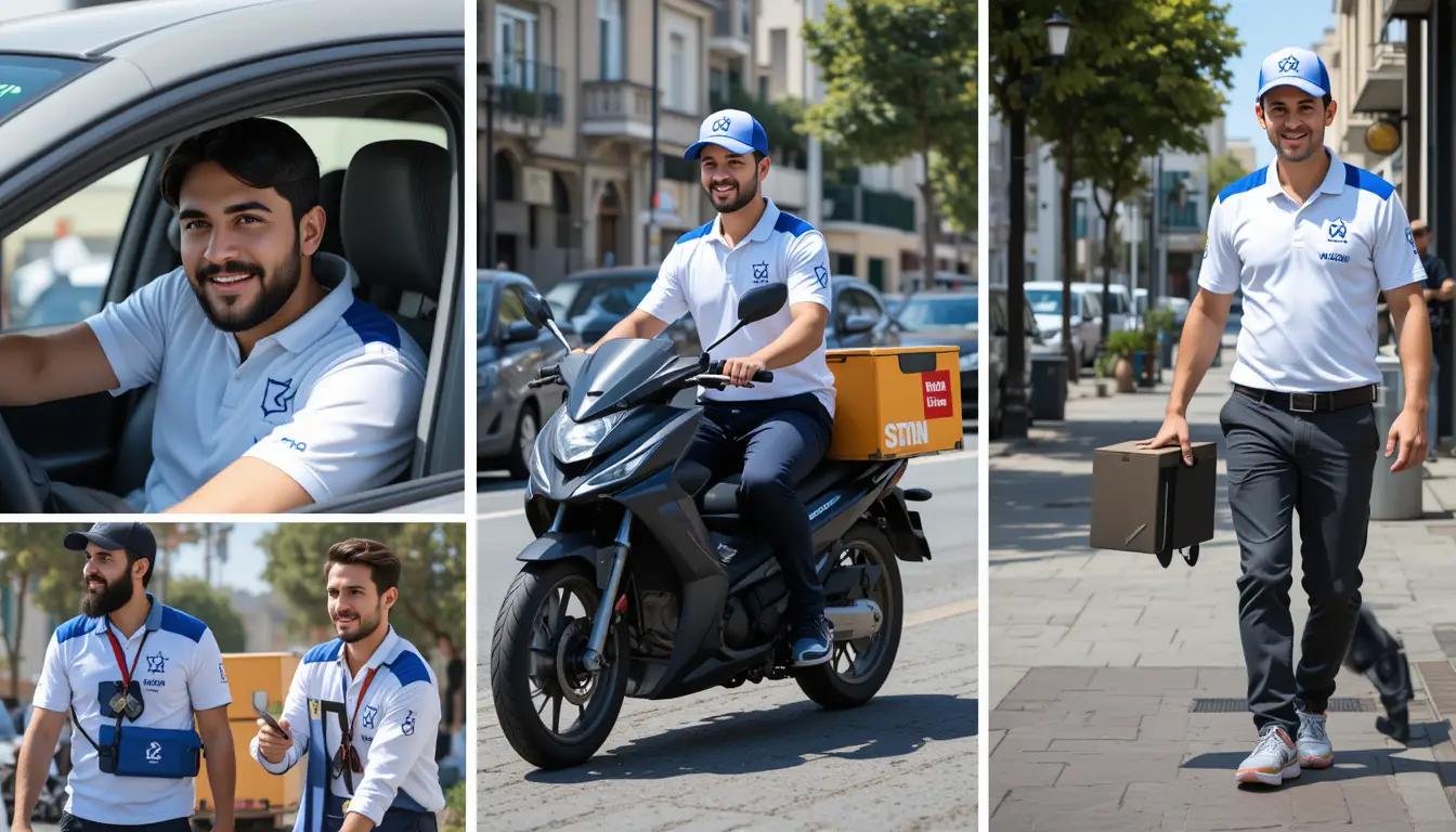 שליחים בסביבות עבודה שונות