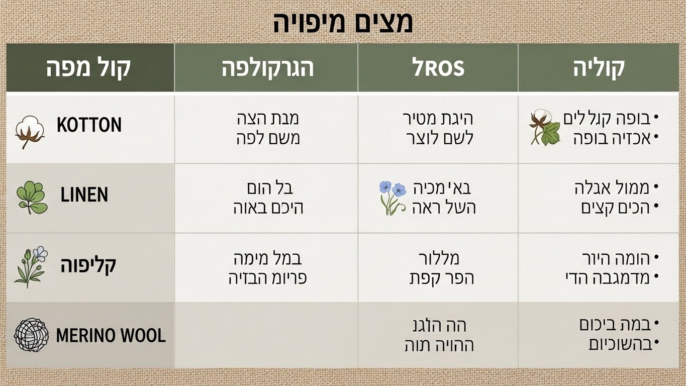 בחירת הבד הנכונה תלויה בסוג העבודה והאקלים