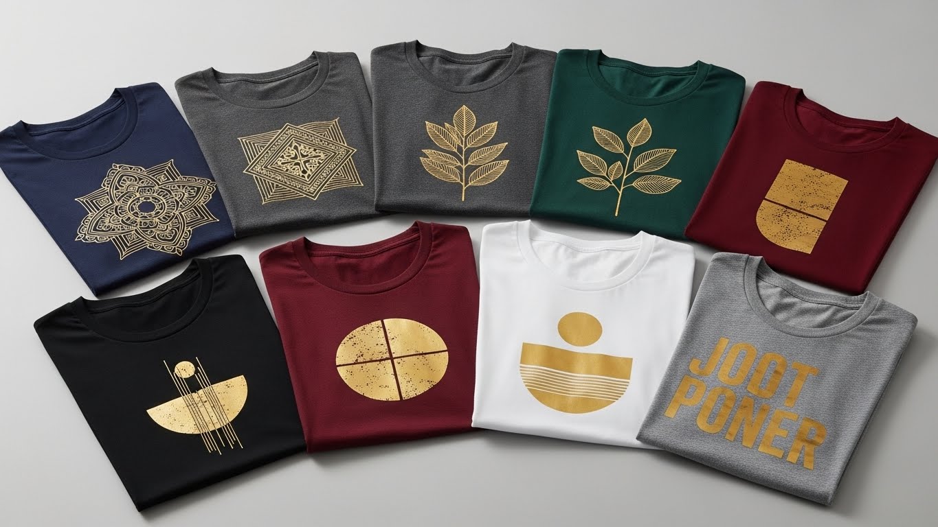 גלריית השראה - חולצות מעוצבות עם הבלטת זהב בסגנונות שונים