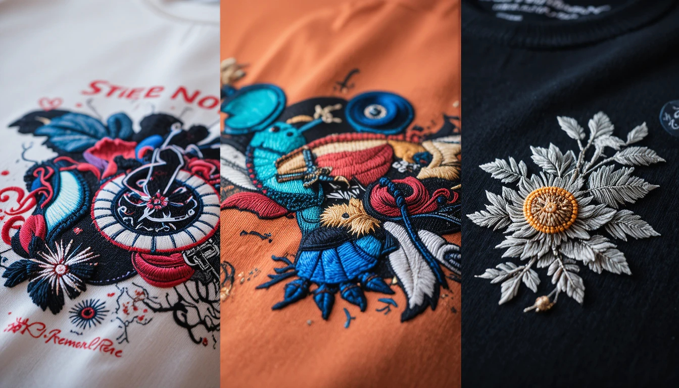 השוואה ויזואלית בין טכניקות ההדפסה השונות על חולצות