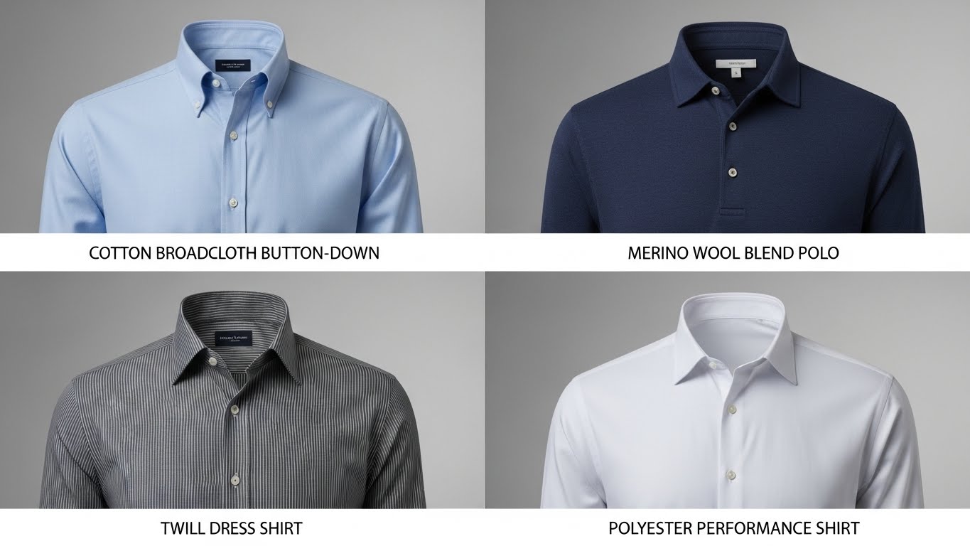 השוואת סוגי בדים וסגנונות חולצות שונים למרכזי ייעוץ