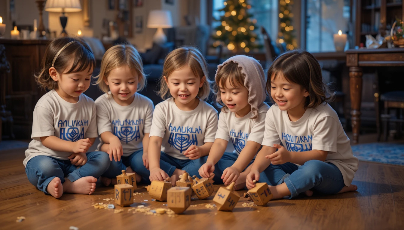 השמחה של לבוש בגד שעיצבתם במיוחד לחג