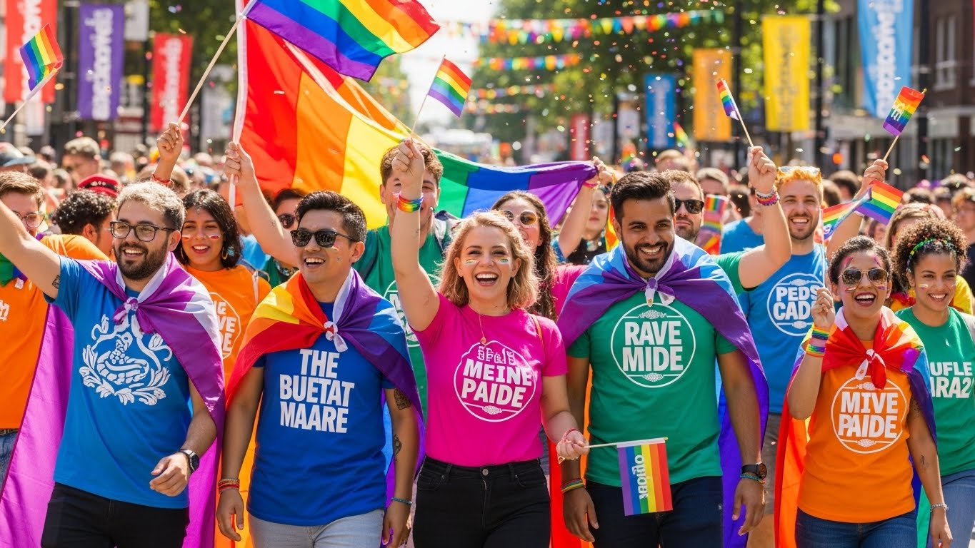 חולצות מעוצבות במצעד גאווה – ביטוי אישי וקולקטיביי של אהבה ושוויון