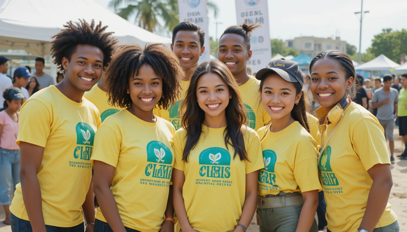 מתנדבי עמותה קהילתית מציגים גאווה ואחדות בחולצות ממותגות