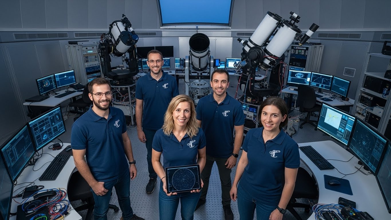 צוות מקצועי עם חולצות מותאמות שמשדרות מומחיות ומחויבות לחזון החברה