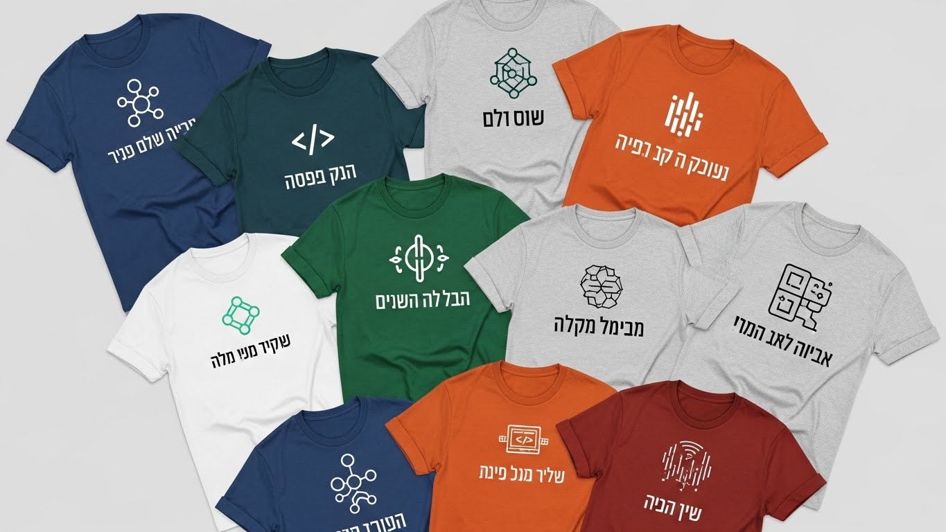 דוגמאות לעיצובי חולצות הייטק חברתי עם לוגו ומסרים ערכיים