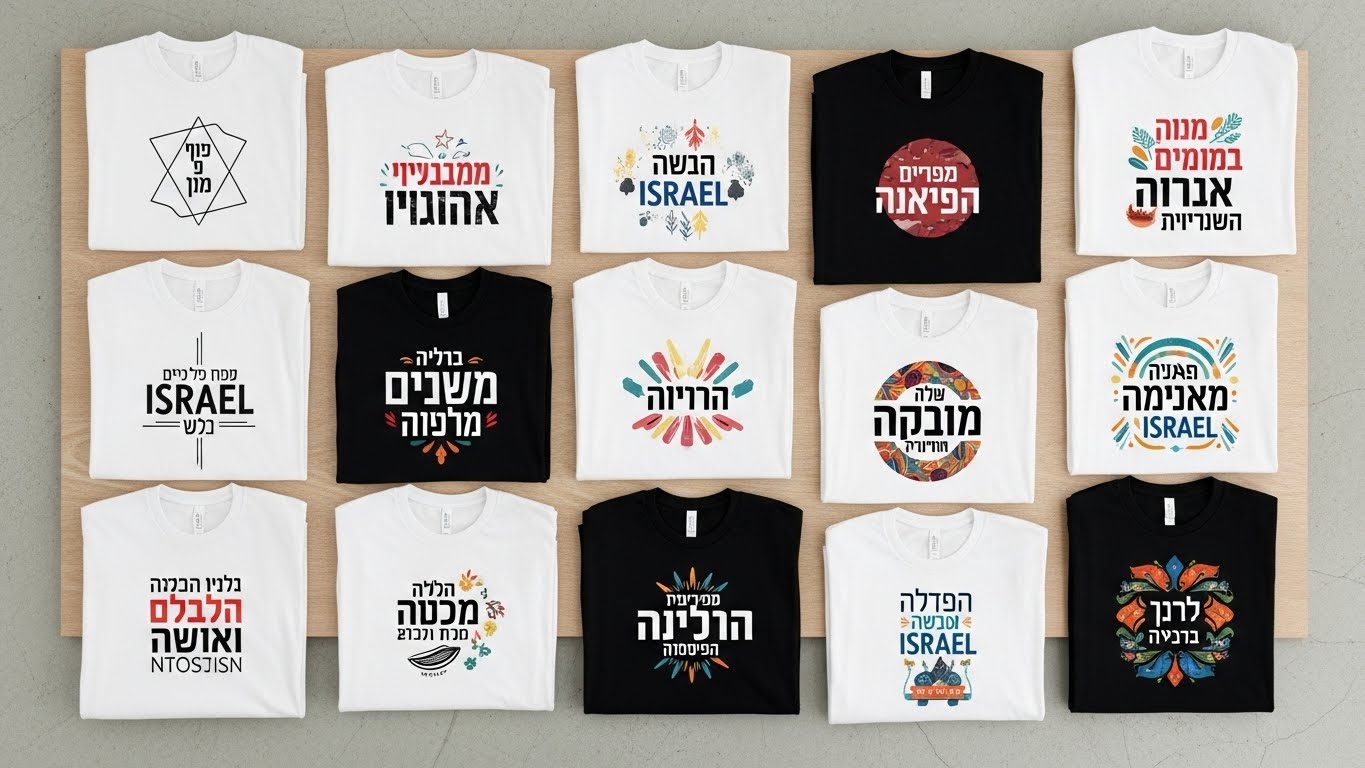 דוגמאות עיצוב חולצות לפסטיבל תרבות - מינימליסטי, אמנותי וצבעוני