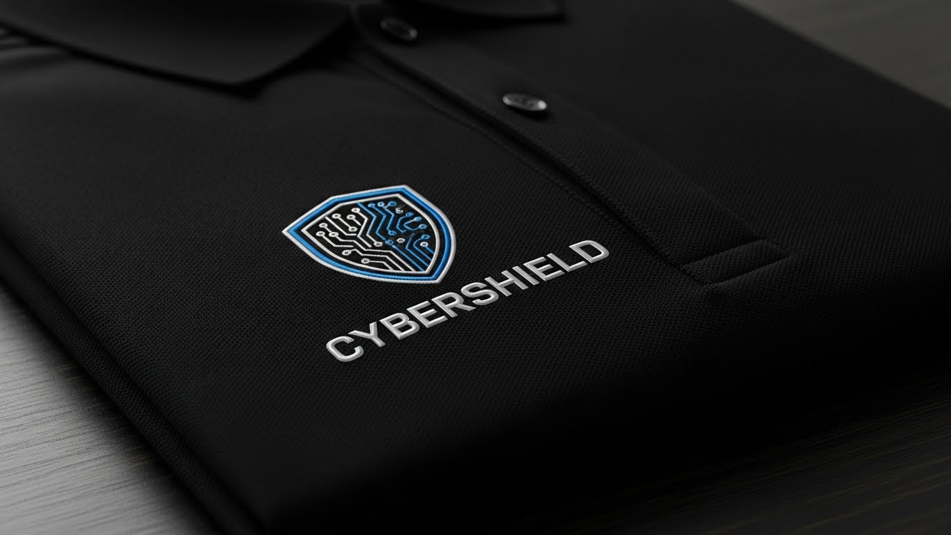 דוגמה של חולצה ממותגת לחברת סייבר