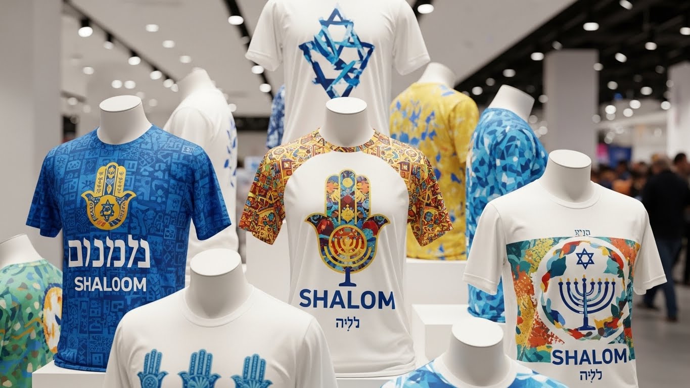 חולצות מודפסות מותאמות אישית לפסטיבל תרבות בחולון עם לוגו צבעוני ועיצוב אמנותי