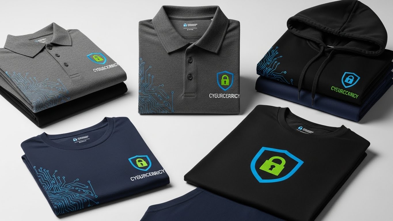מגוון חולצות ממותגות לחברת סייבר
