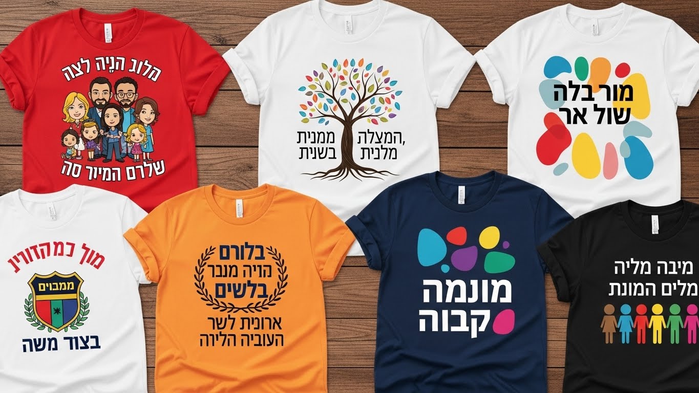 עיצובים שונים של חולצות משפחה