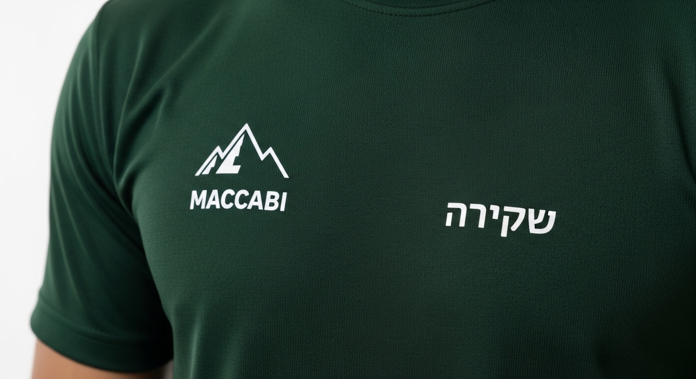 דוגמה לעיצוב חולצת קבוצת הרפתקאות עם לוגו הר, שם קבוצה ושנה