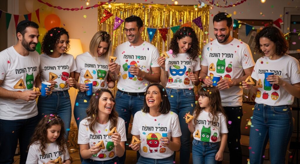 הדפסת חולצות לפורים – תחפושות קבוצתיות ואישיות שיגרמו לכולם לדבר