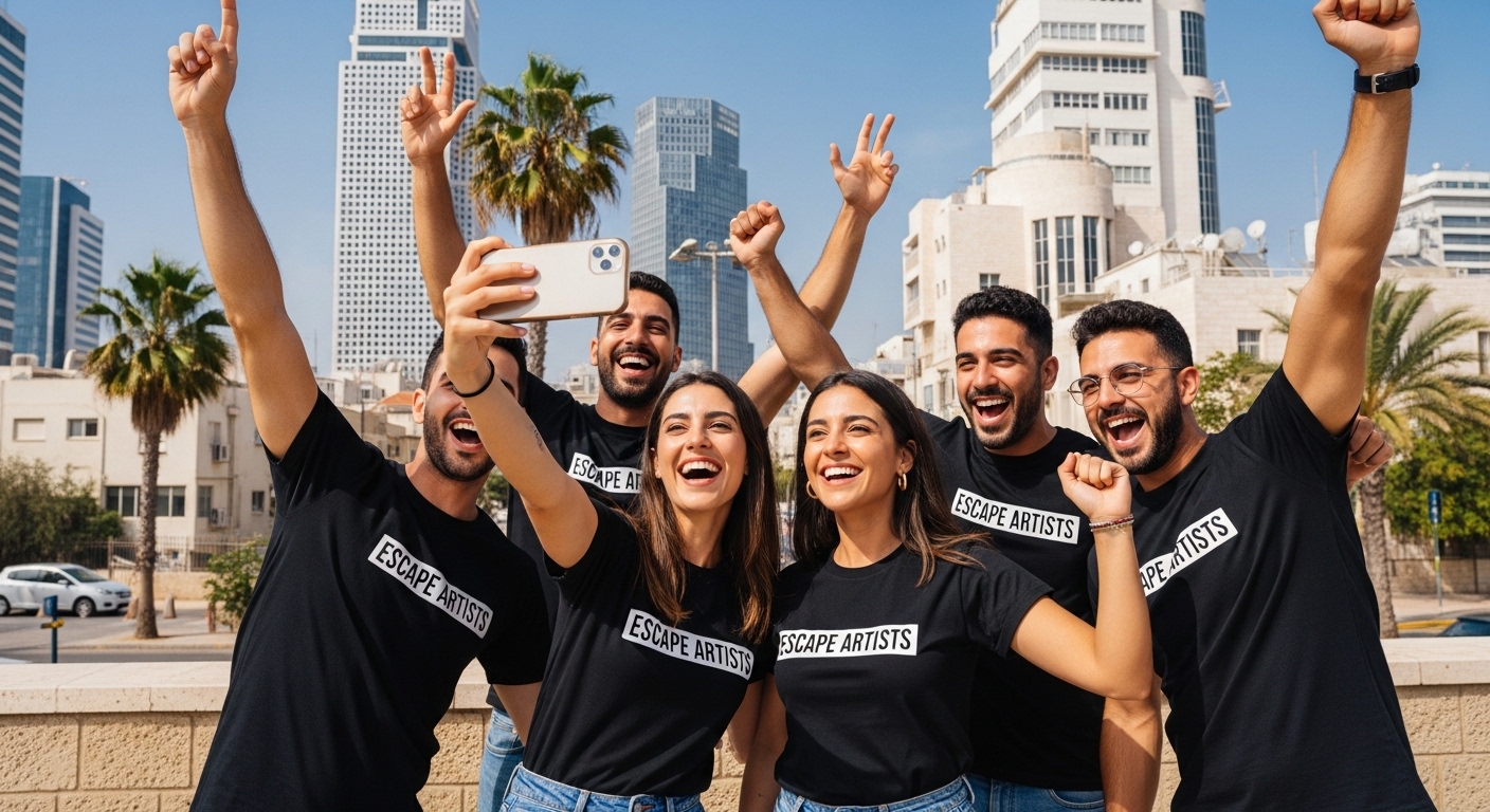 הצלחה בחדר הבריחה + חולצה ממותגת = זיכרון שנשמר לנצח