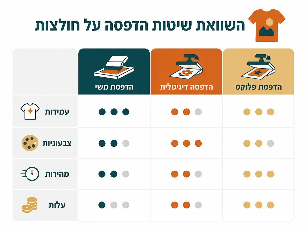 אינפוגרפיקה בעברית המסבירה הדפסת משי בכמה צבעים