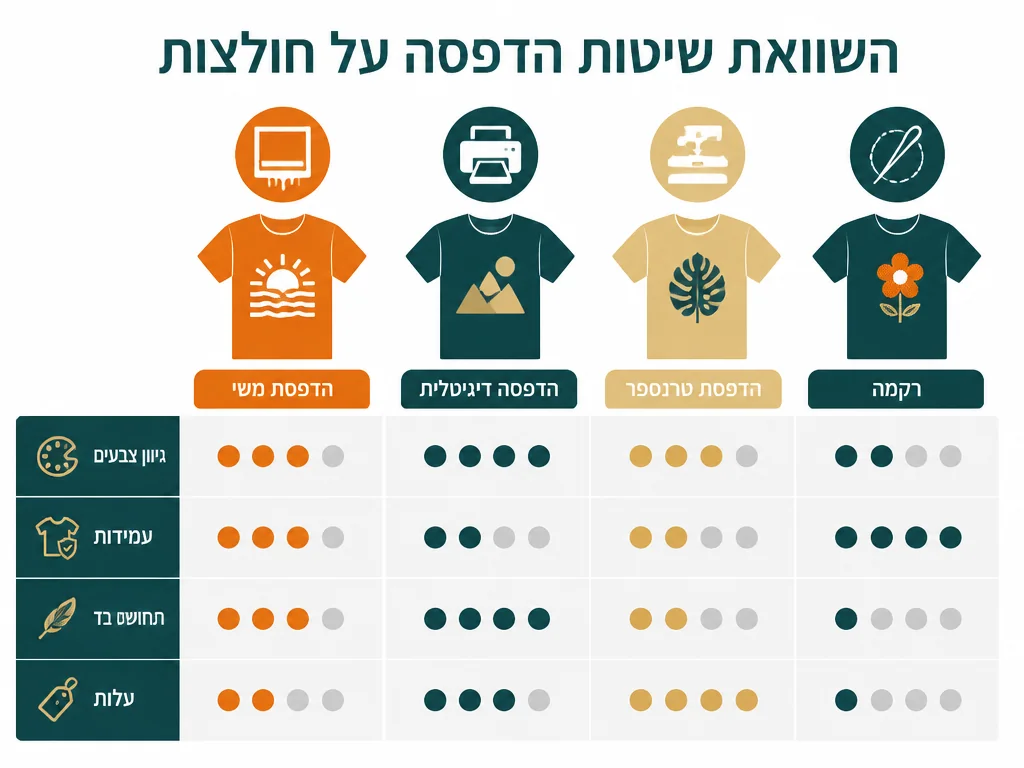 אינפוגרפיקה בעברית המסבירה הכנת קובץ להדפסה על חולצות