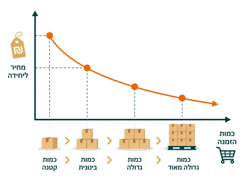 אינפוגרפיקה בעברית המסבירה דוגמה ופרוטוטייפ לפני הזמנה גדולה