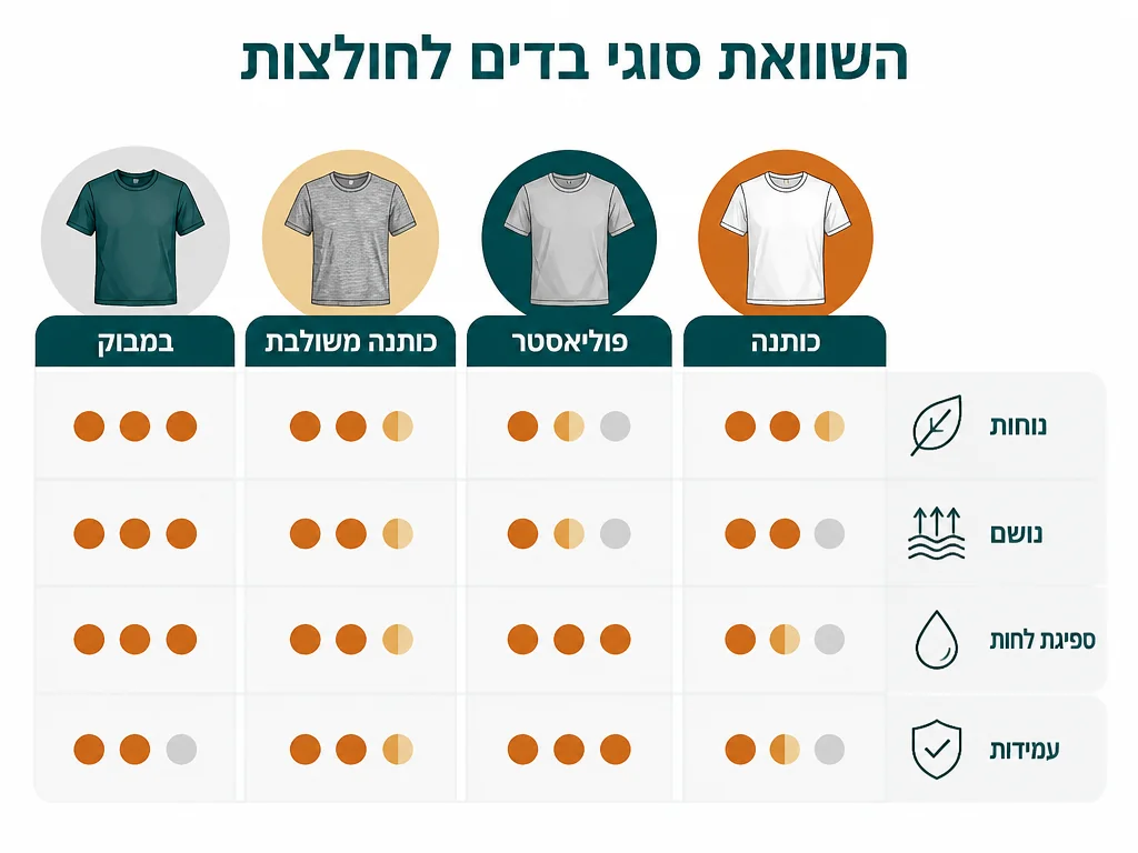 אינפוגרפיקה בעברית המסבירה חולצות ילדים ממותגות