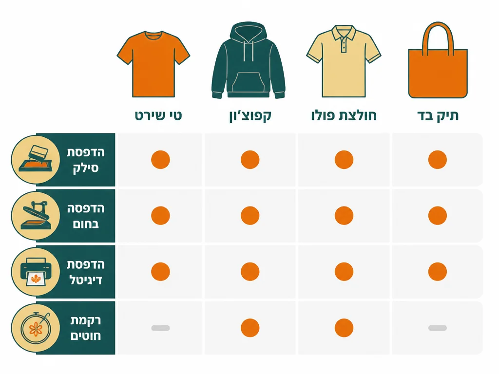 אינפוגרפיקה בעברית המסבירה כובעים ממותגים