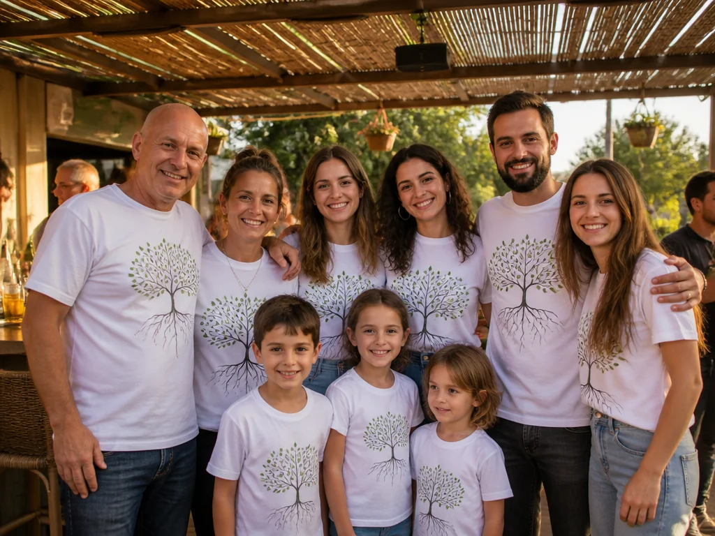 חולצה מודפסת בסדנת הדפסה, ממחיש חולצות לחופש הגדול