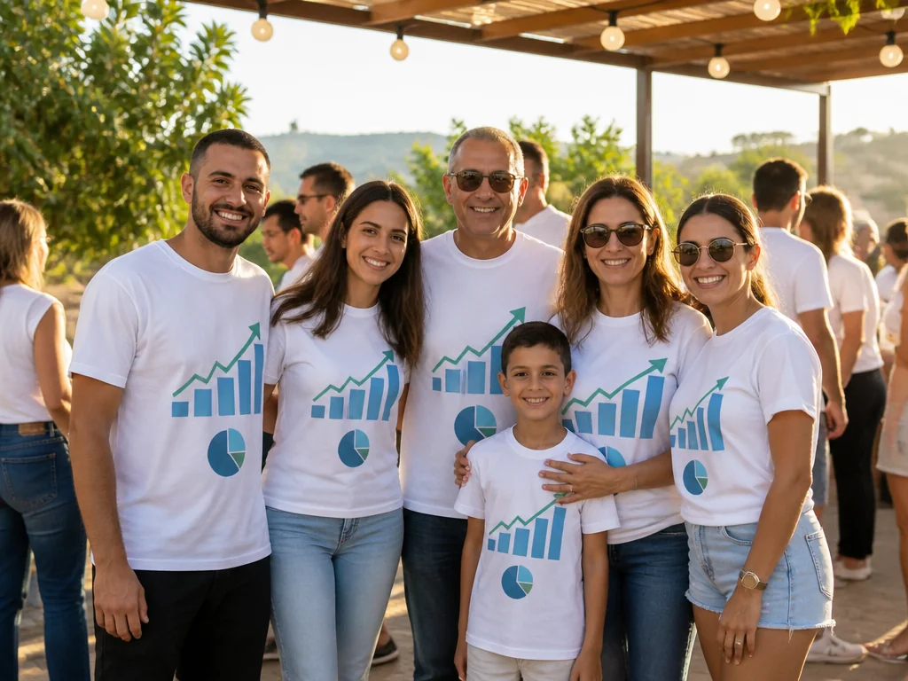 חולצה מודפסת בסדנת הדפסה, ממחיש מתנות סוף שנה לעובדים