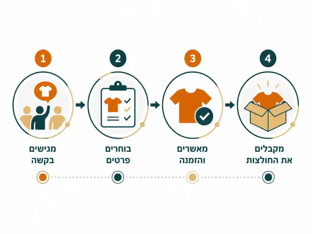 אינפוגרפיקה בעברית המסבירה חולצות סיום כיתה ט ושכבת יב