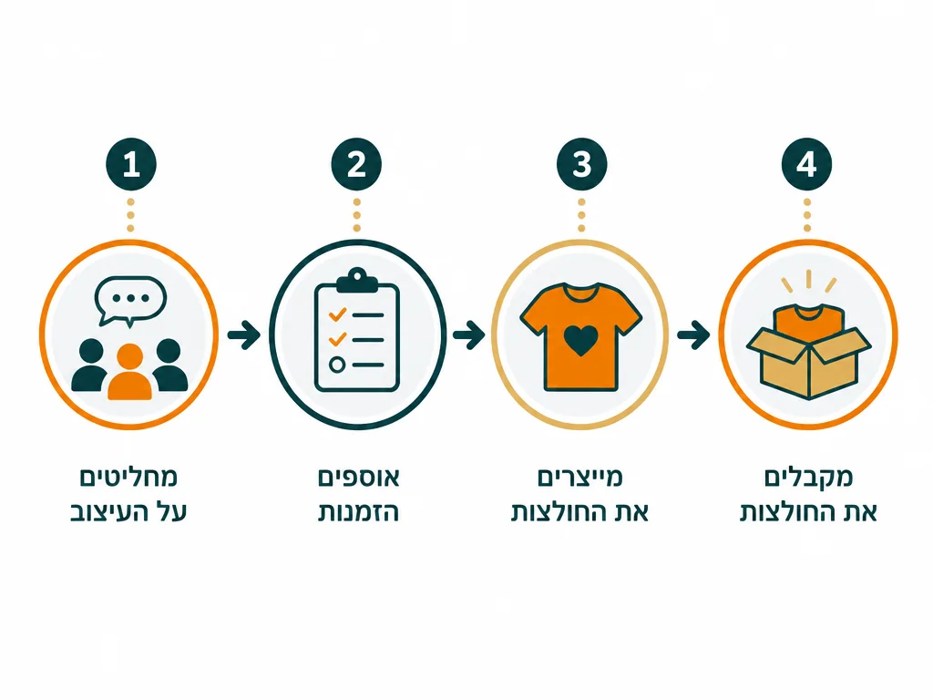 אינפוגרפיקה בעברית המסבירה חולצות לחוגים ולחוגי העשרה